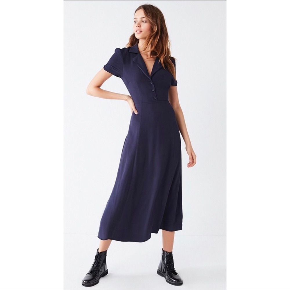 UO Charlotte Button Down Midi Dress